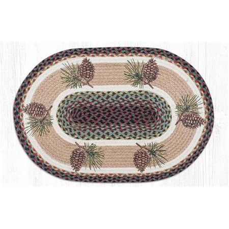 Palacedesigns 27 x 45 in. Jute Oval Pinecone Patch PA2846612